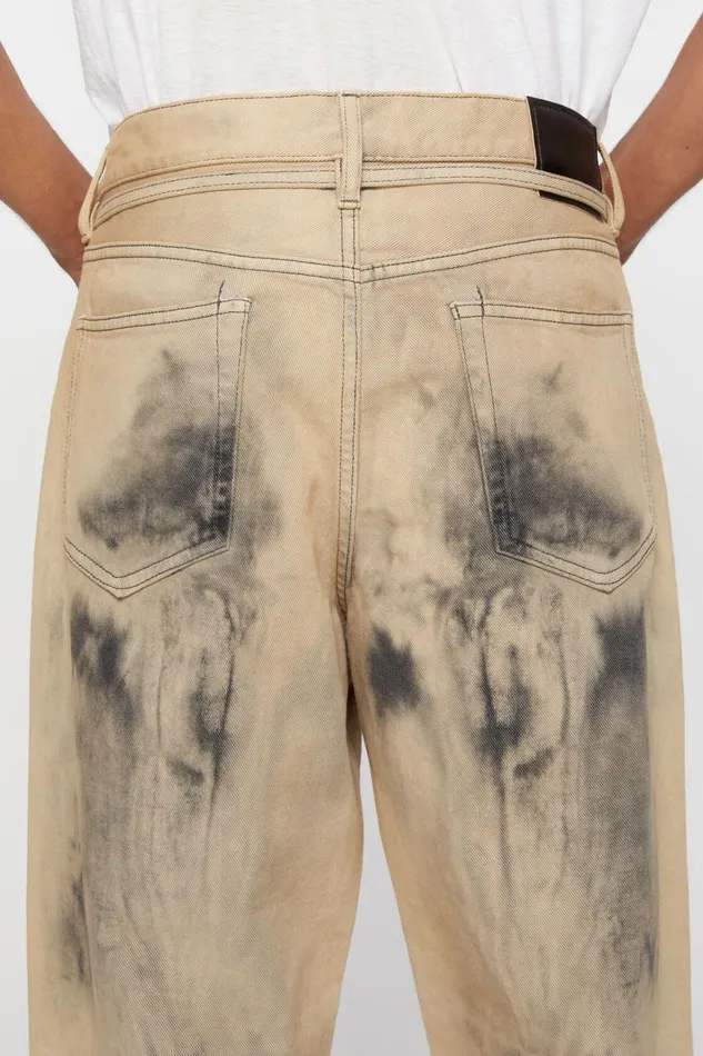 Men Loose Fit Jeans 8211 1991 Toj Beigeblack Acne Studios Jeans