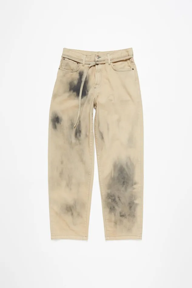 Men Loose Fit Jeans 8211 1991 Toj Beigeblack Acne Studios Jeans