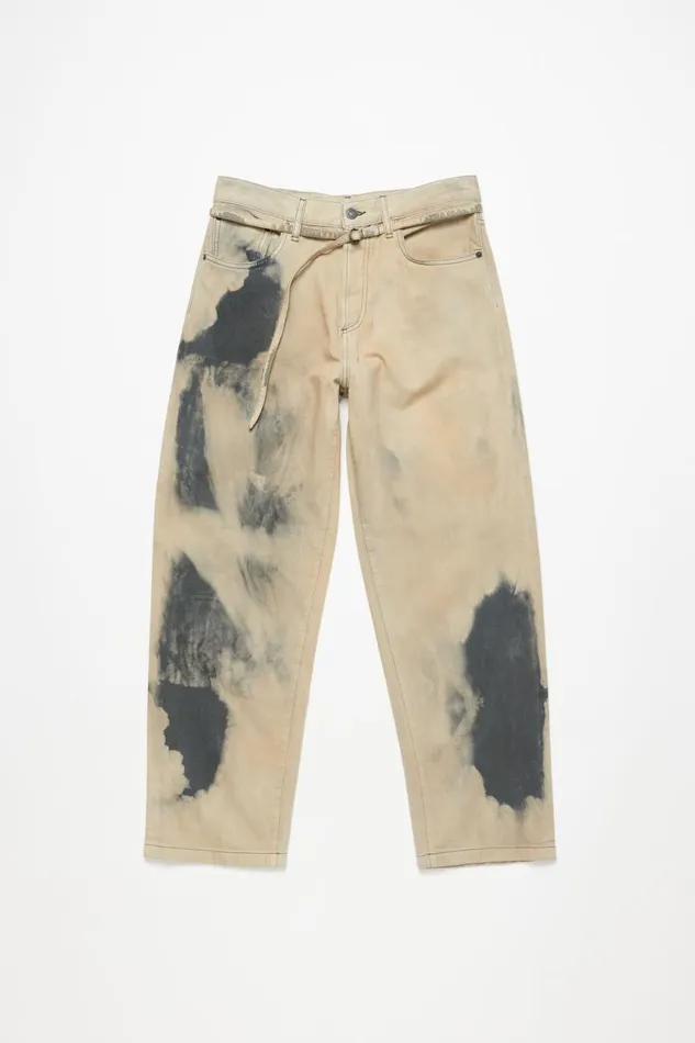 Men Loose Fit Jeans 8211 1991 Toj Beigeblack Acne Studios Jeans
