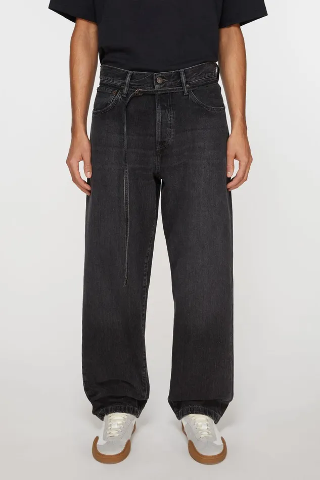 Men Loose Fit Jeans 8211 1991 Toj Black Acne Studios Jeans