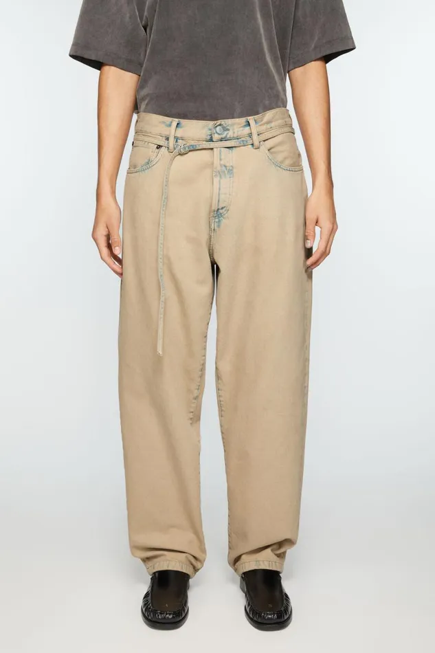 Men Loose Fit Jeans 8211 1991 Toj Light Sand Acne Studios Jeans