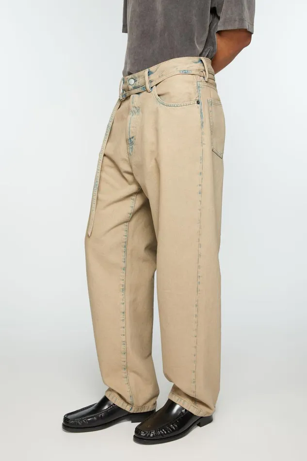 Men Loose Fit Jeans 8211 1991 Toj Light Sand Acne Studios Jeans