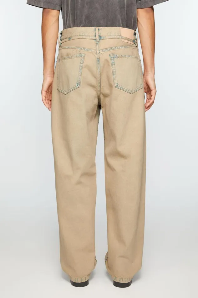 Men Loose Fit Jeans 8211 1991 Toj Light Sand Acne Studios Jeans