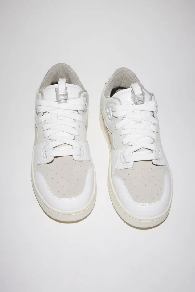 Men Low Top Leather Sneakers Whiteoff White Acne Studios Shoes