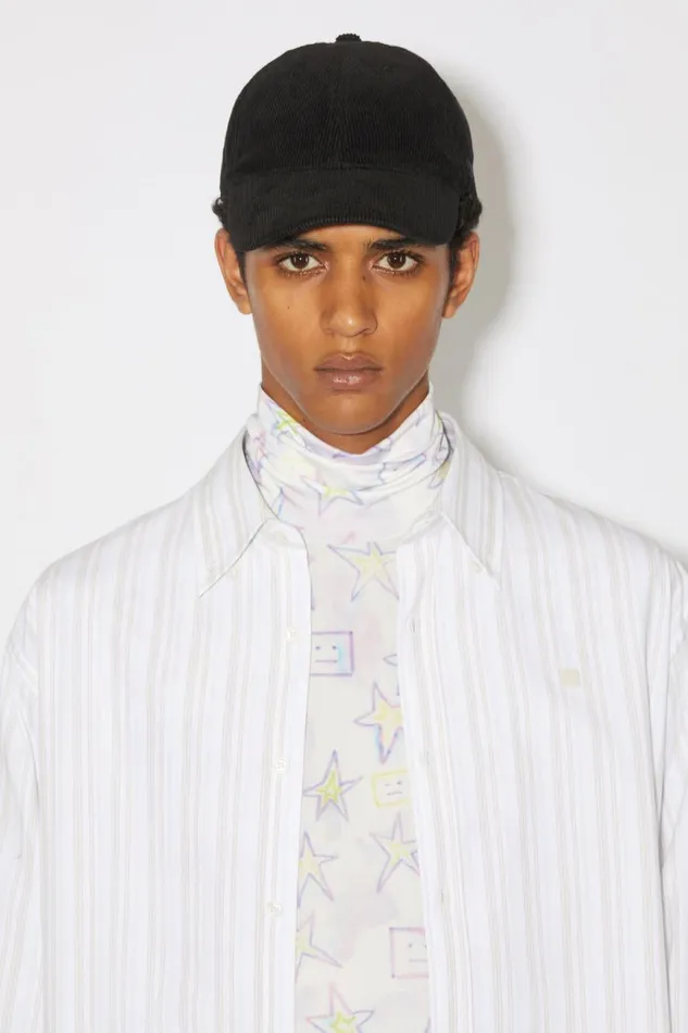 Men Micro Face Patch Cap Black Acne Studios Hats