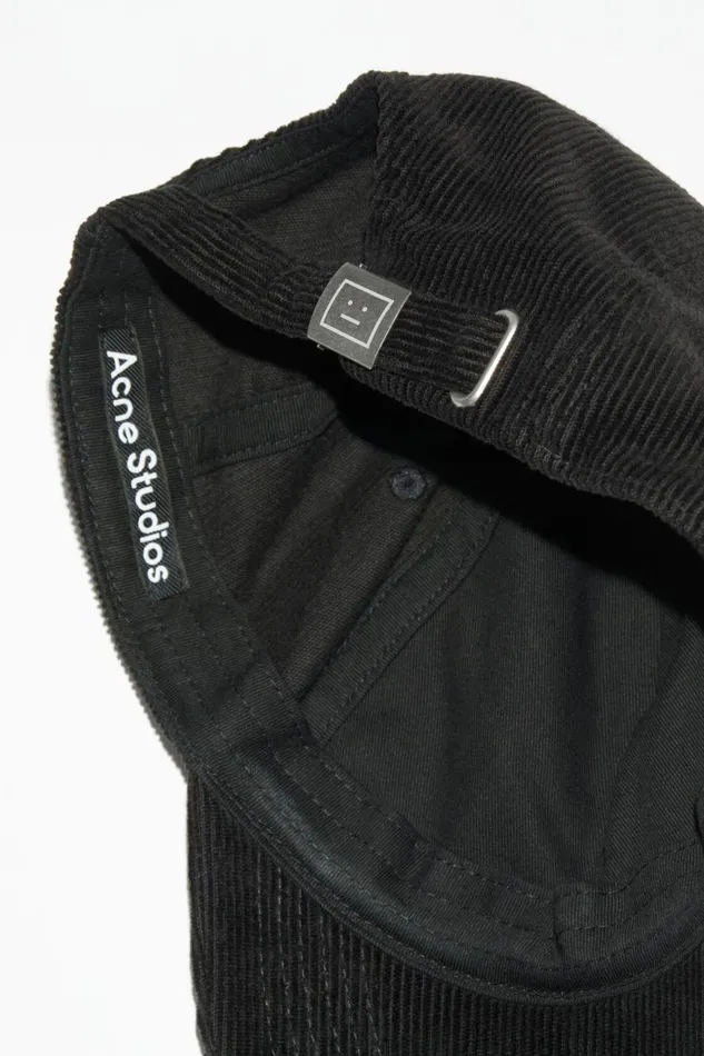 Men Micro Face Patch Cap Black Acne Studios Hats
