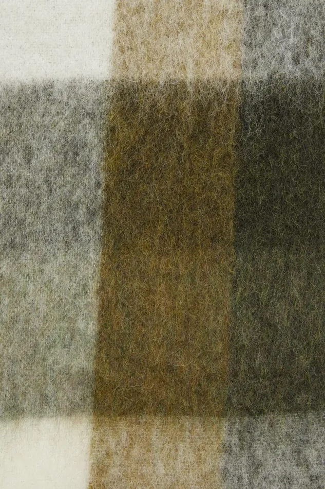 Men Mohair Checked Scarf Taupegreenblack Acne Studios Scarves