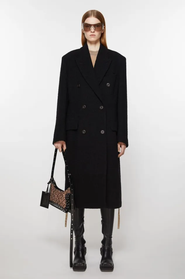 Men Monogram Platt Mini Shoulder Bag Pinkblack Acne Studios Bags