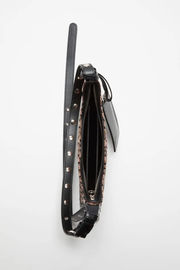 Men Monogram Platt Mini Shoulder Bag Pinkblack Acne Studios Bags