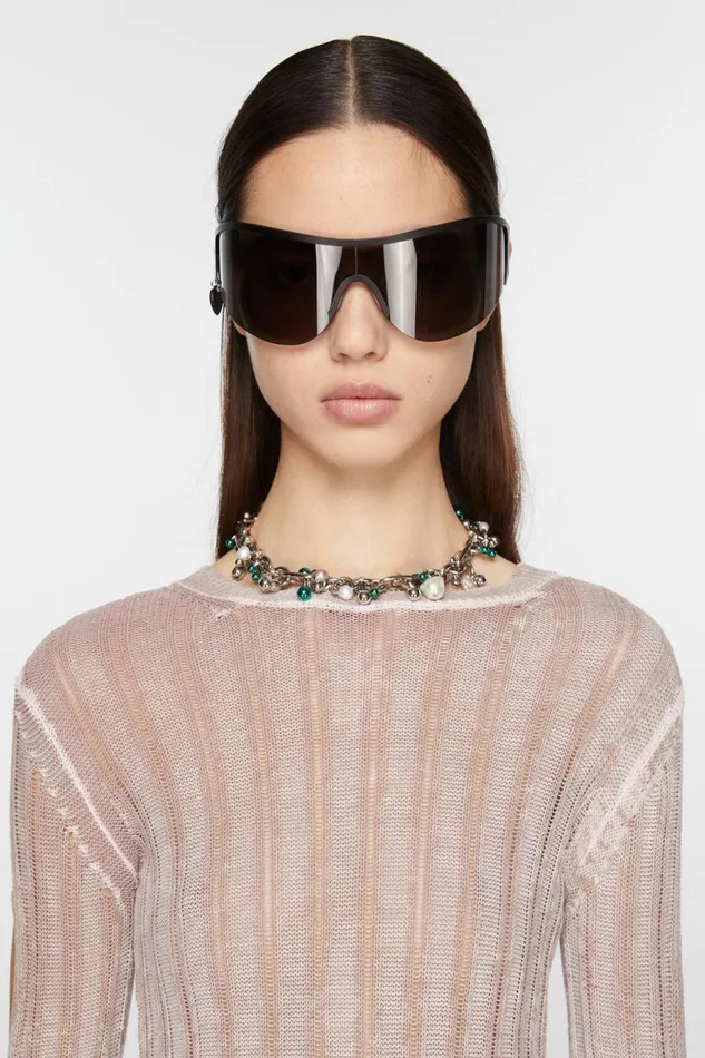 Men Multi Charm Necklace Silvergreen Acne Studios Jewellery