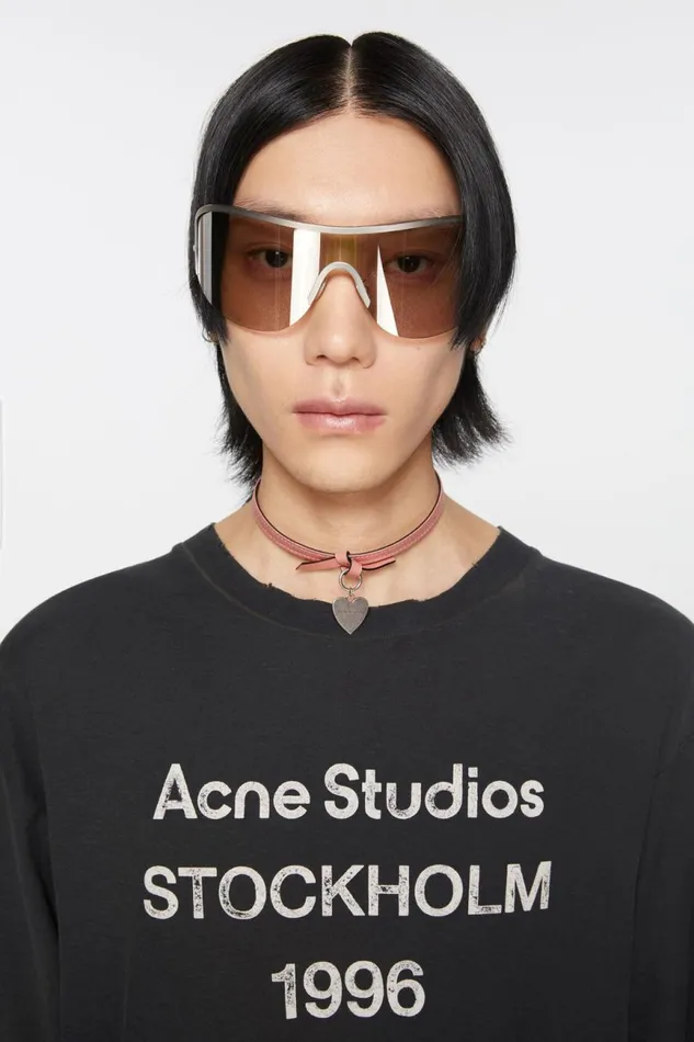 Men Musubi Charm Necklace Salmon Pink Acne Studios Jewellery