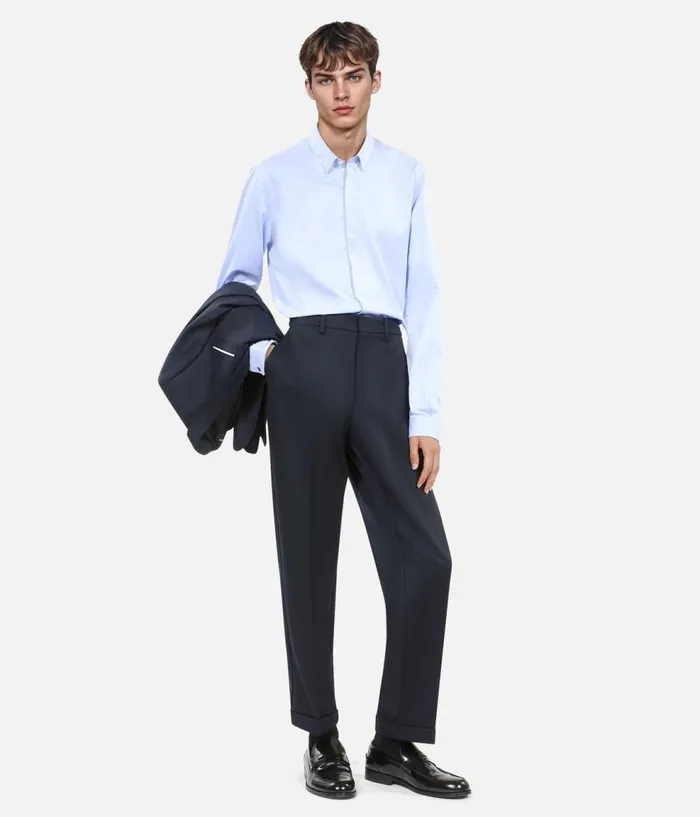 Men Pants and Shorts THE KOOPLES Blue Navy Trousers