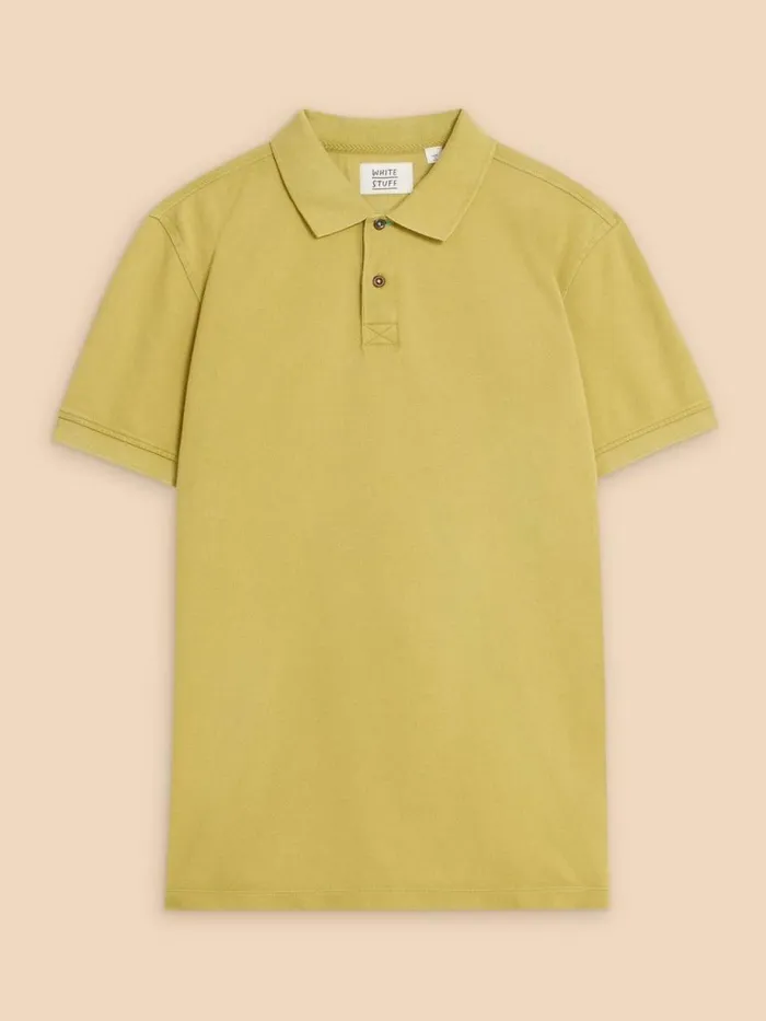 Men POLO SHIRTS White Stuff Utility Polo Bright Green Men POLO SHIRTS White Stuff Utility Polo Bright Green