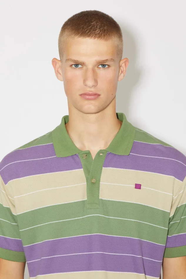 Men Polo Tshirt 8211 Regular Fit Purplegreen Acne Studios Tshirts