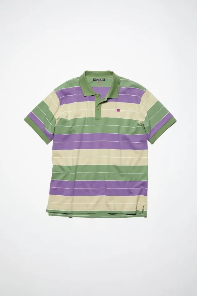 Men Polo Tshirt 8211 Regular Fit Purplegreen Acne Studios Tshirts