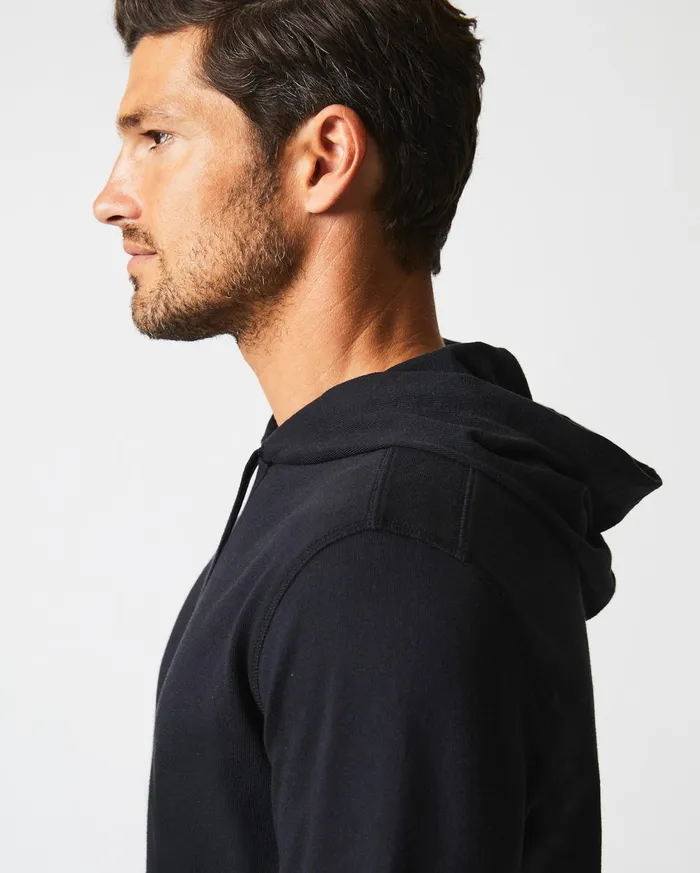 Men Practice Hoodie Black Billy Reid Sweaters and Sweatshirts