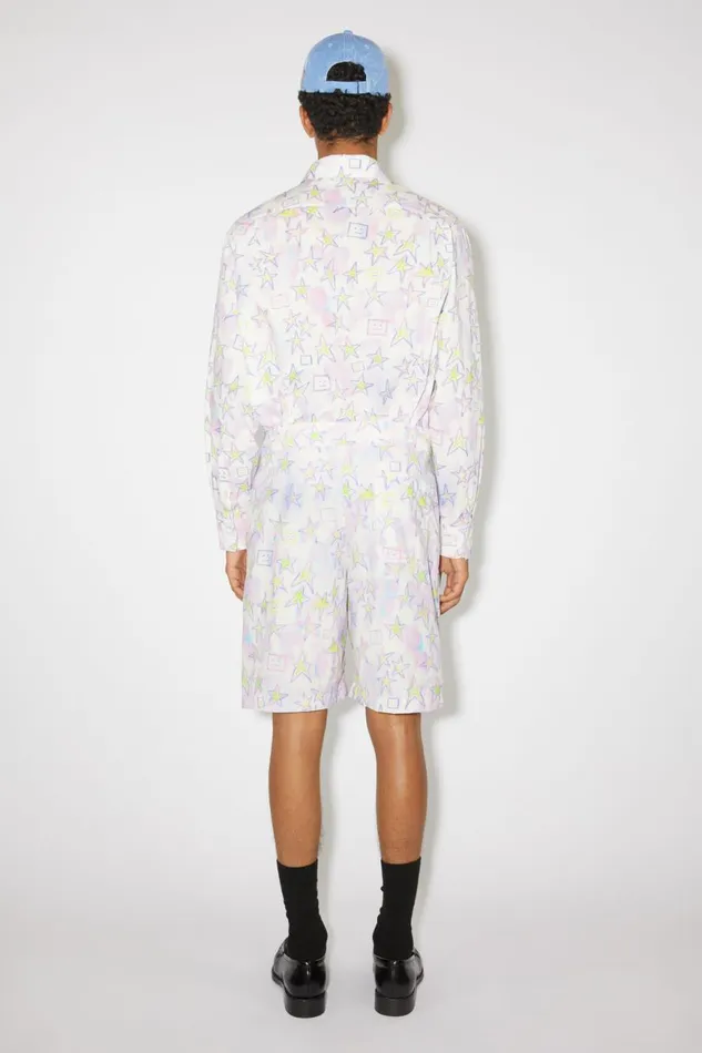 Men Printed Swim Shorts Pale Pinkmulti Acne Studios Shorts