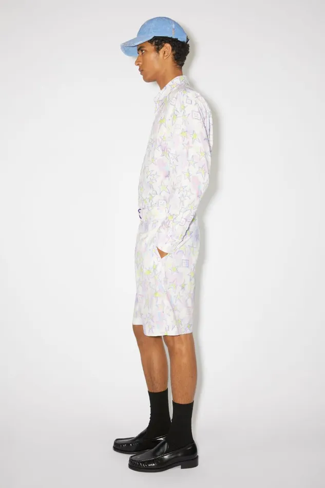 Men Printed Swim Shorts Pale Pinkmulti Acne Studios Shorts