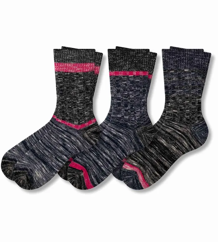 Men Ready For Everything Boot Crew Black Blue Socks 3 Pack Pair Of Thieves Crew