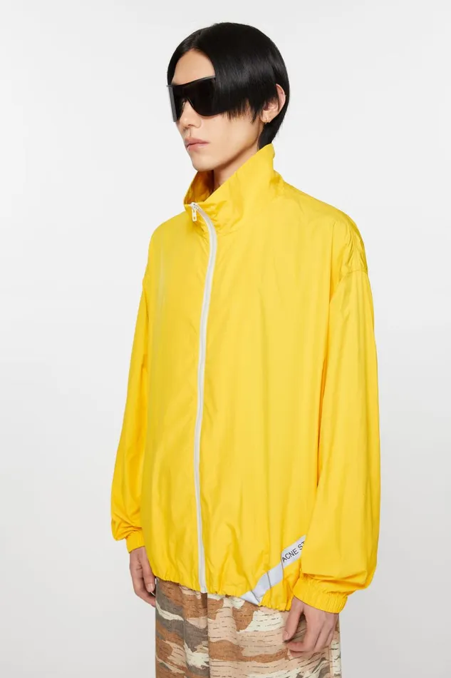 Men Ripstop Jacket Yellow Acne Studios Outerwear