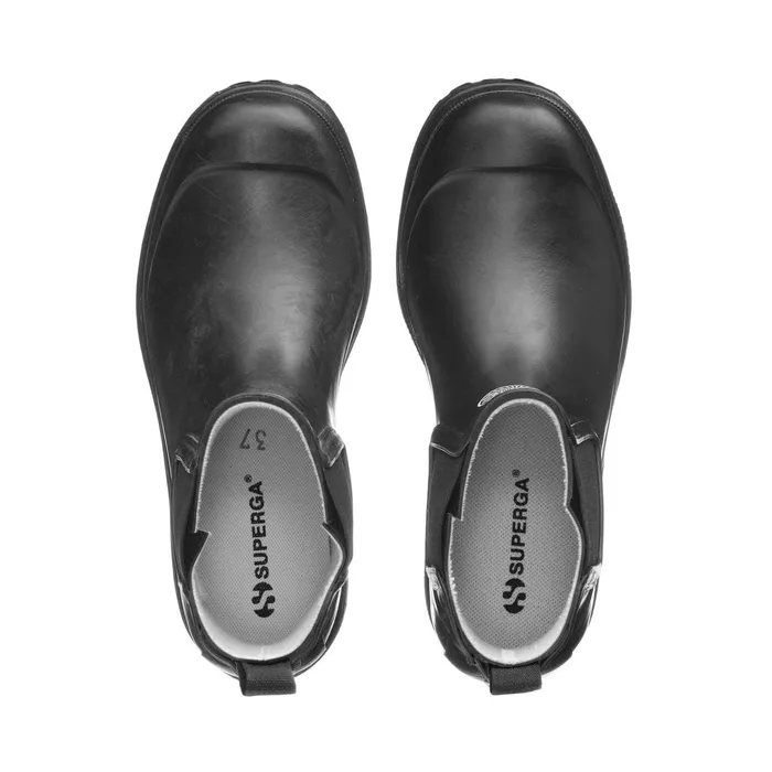 Men Rubber Boots Unisex 798 RUBBER BOOTS Mid Cut TOTAL BLACK Superga Gumboots