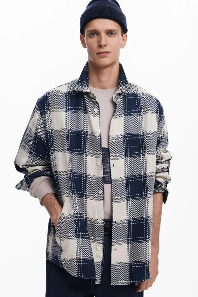 Men Shirts Desigual Plaid Shirt