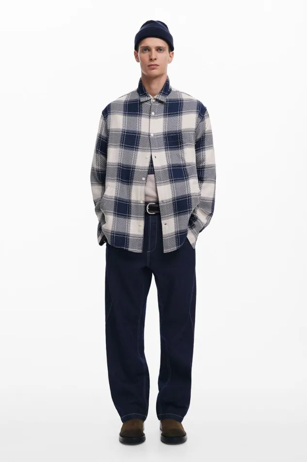 Men Shirts Desigual Plaid Shirt