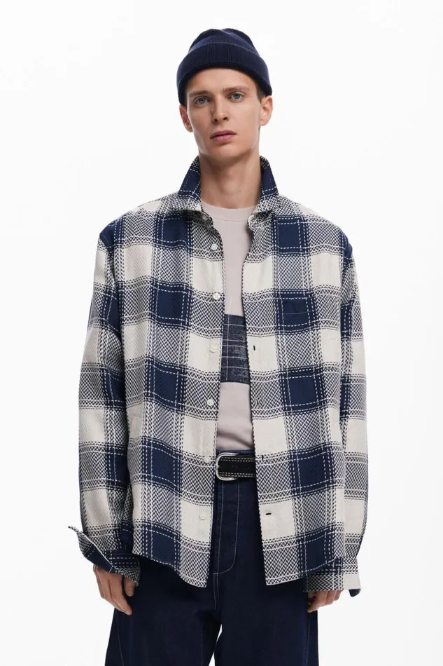 Men Shirts Desigual Plaid Shirt