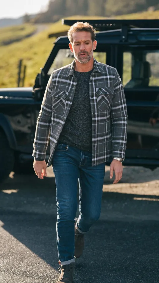 Men Shirts NZA New Zealand Auckland Gray Checkered Flannel Shirt 8211 Grey Melange Men Shirts NZA New Zealand Auckland Gray Checkered Flannel Shirt 8211 Grey Melange