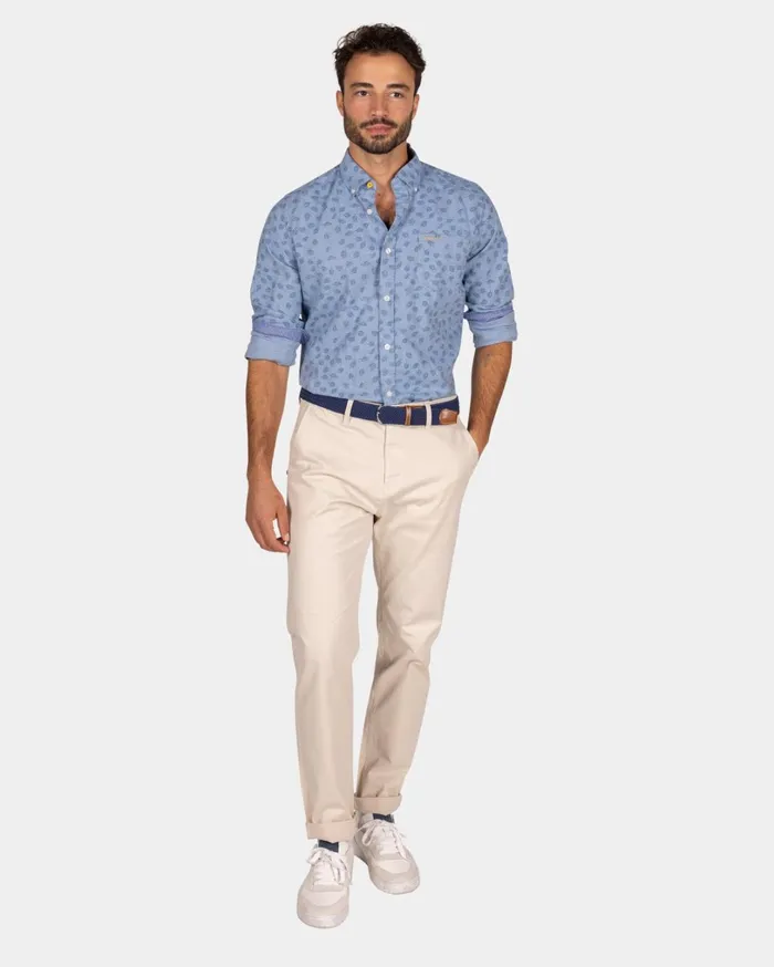 Men Shirts NZA New Zealand Auckland Light Blue Flannel Shirt With Leaf Print 8211 Lightblue Men Shirts NZA New Zealand Auckland Light Blue Flannel Shirt With Leaf Print 8211 Lightblue