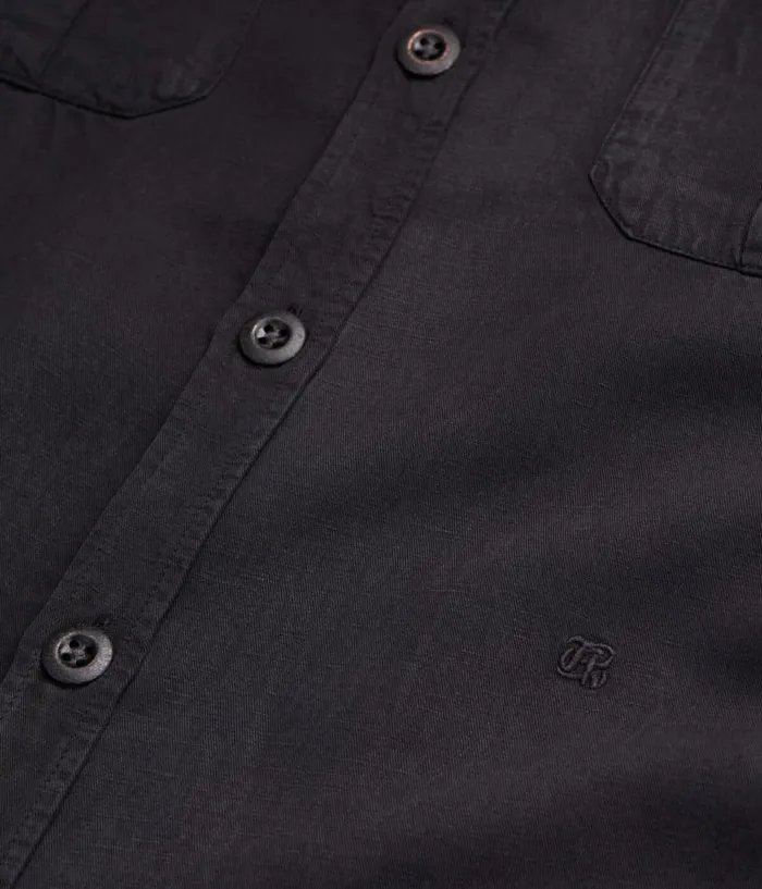 Men Shirts THE KOOPLES Black Lyocell And Linen Shirt Men Shirts THE KOOPLES Black Lyocell And Linen Shirt