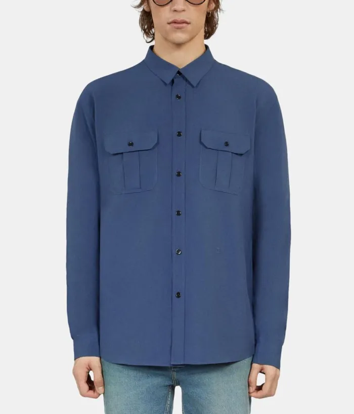 Men Shirts THE KOOPLES Royal Blue Shirt Men Shirts THE KOOPLES Royal Blue Shirt