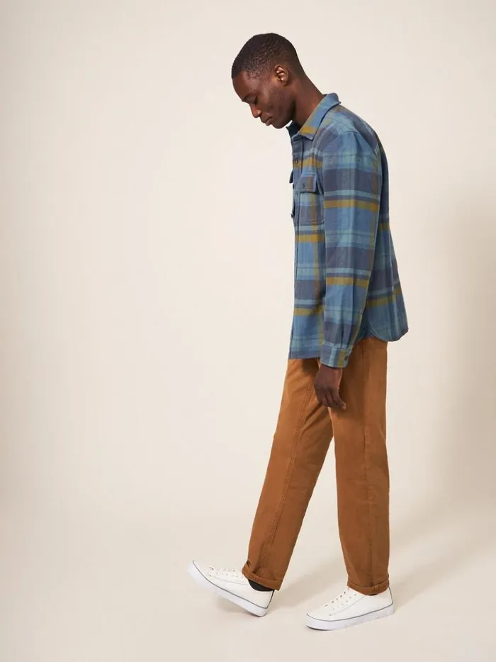 Men SHIRTS White Stuff Darwen Check Woven Overshirt Khaki Green Men SHIRTS White Stuff Darwen Check Woven Overshirt Khaki Green