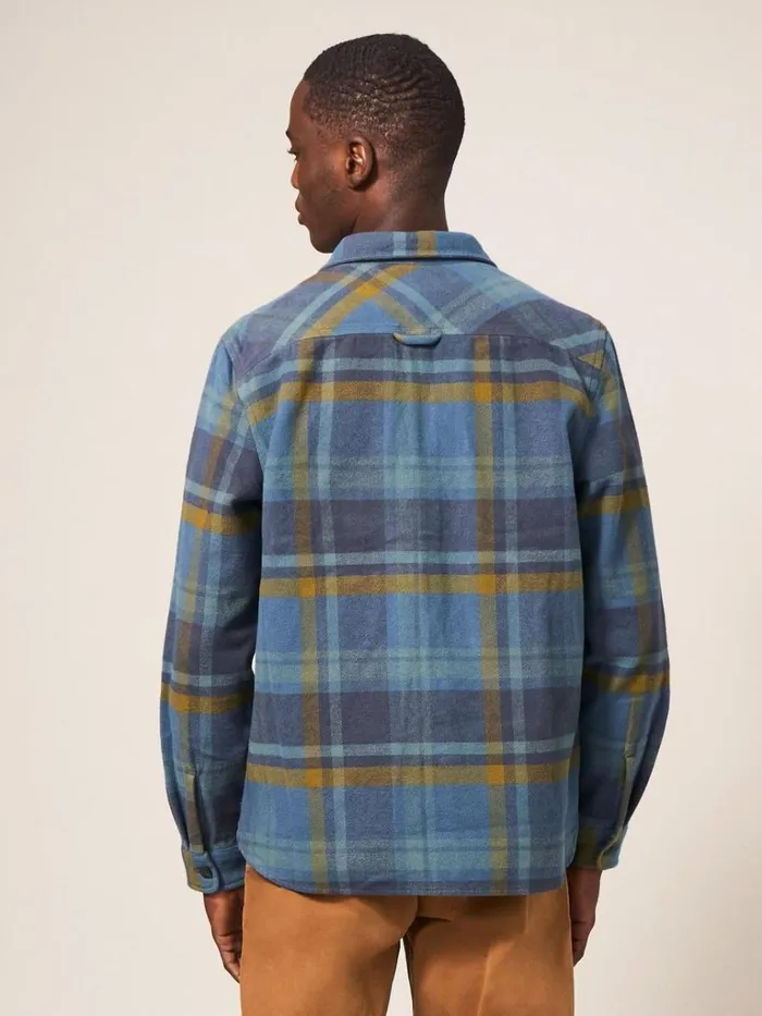 Men SHIRTS White Stuff Darwen Check Woven Overshirt Khaki Green Men SHIRTS White Stuff Darwen Check Woven Overshirt Khaki Green