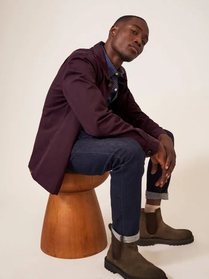 Men SHIRTS White Stuff Everade Shacket Dk Plum