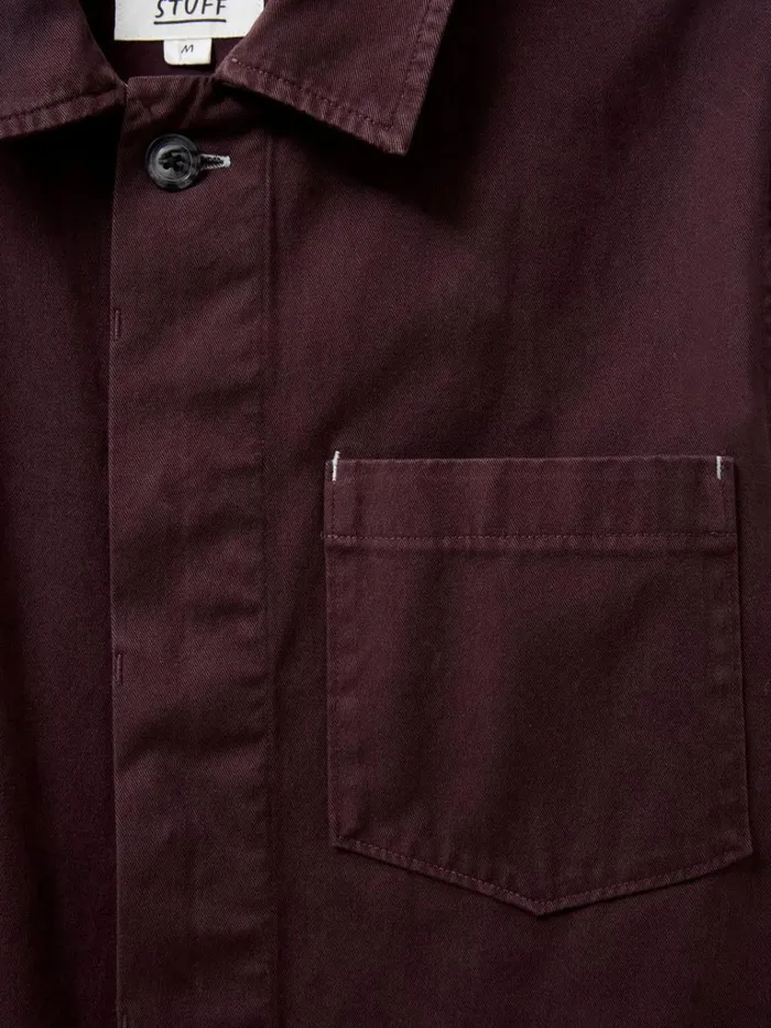 Men SHIRTS White Stuff Everade Shacket Dk Plum Men SHIRTS White Stuff Everade Shacket Dk Plum