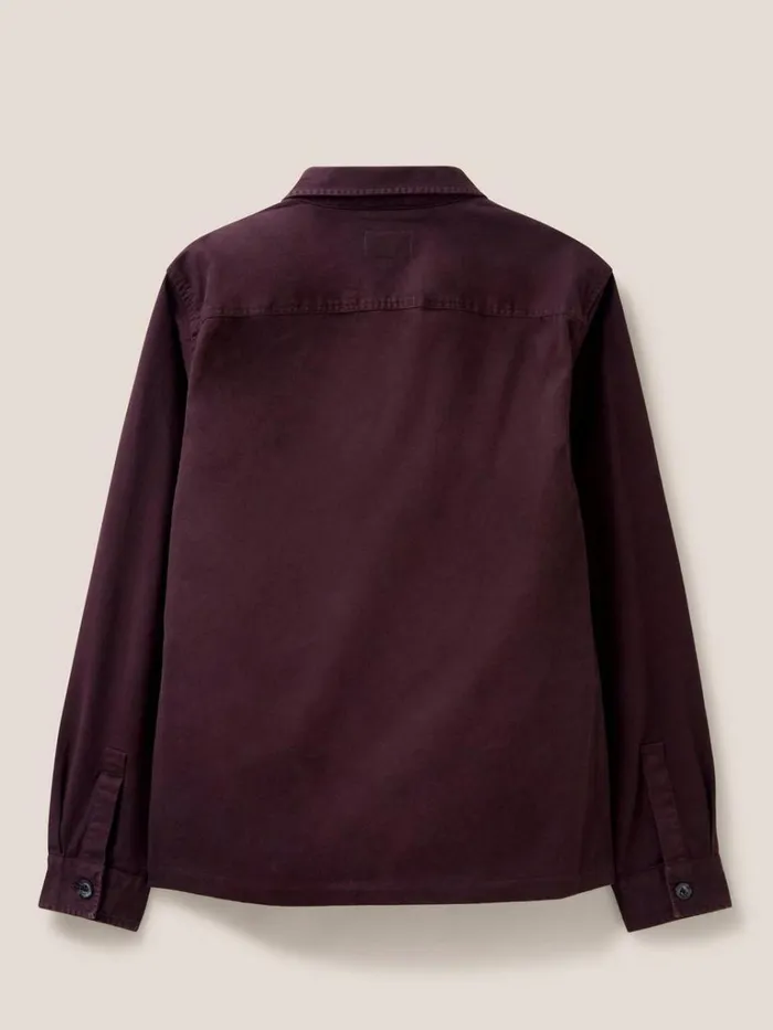 Men SHIRTS White Stuff Everade Shacket Dk Plum Men SHIRTS White Stuff Everade Shacket Dk Plum