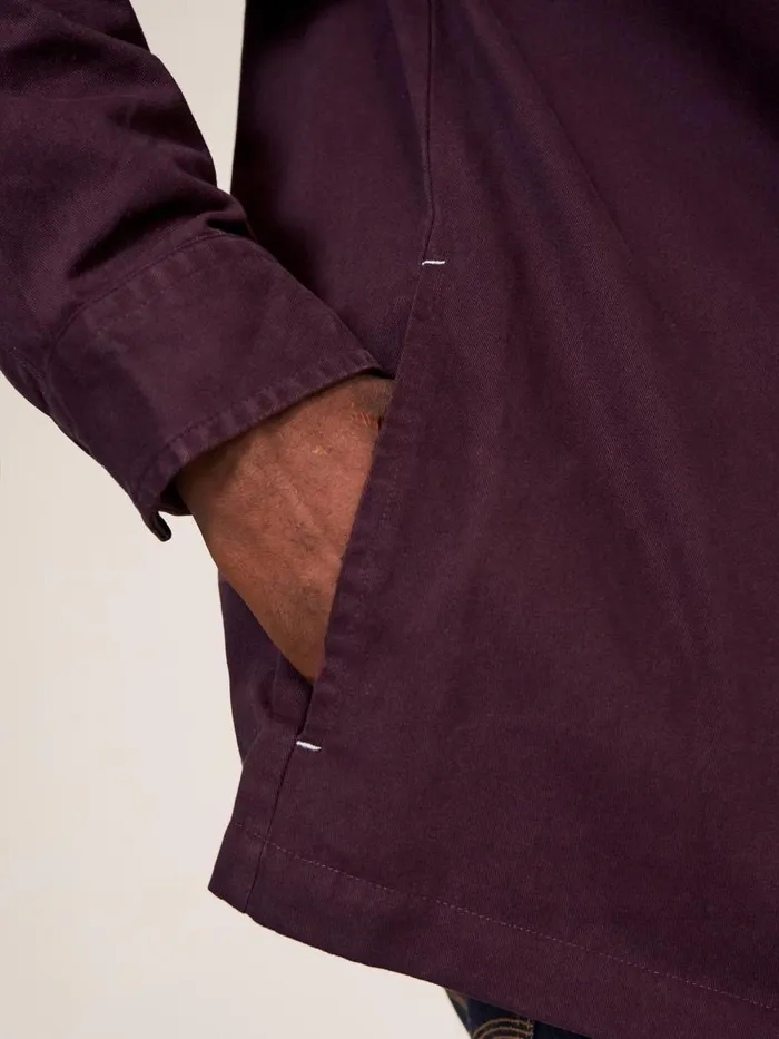 Men SHIRTS White Stuff Everade Shacket Dk Plum Men SHIRTS White Stuff Everade Shacket Dk Plum