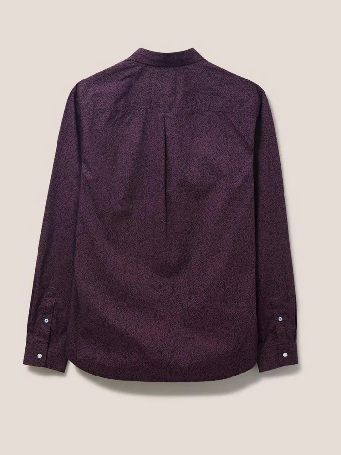 Men SHIRTS White Stuff Party Floral Printed Shirt Mid Plum Men SHIRTS White Stuff Party Floral Printed Shirt Mid Plum