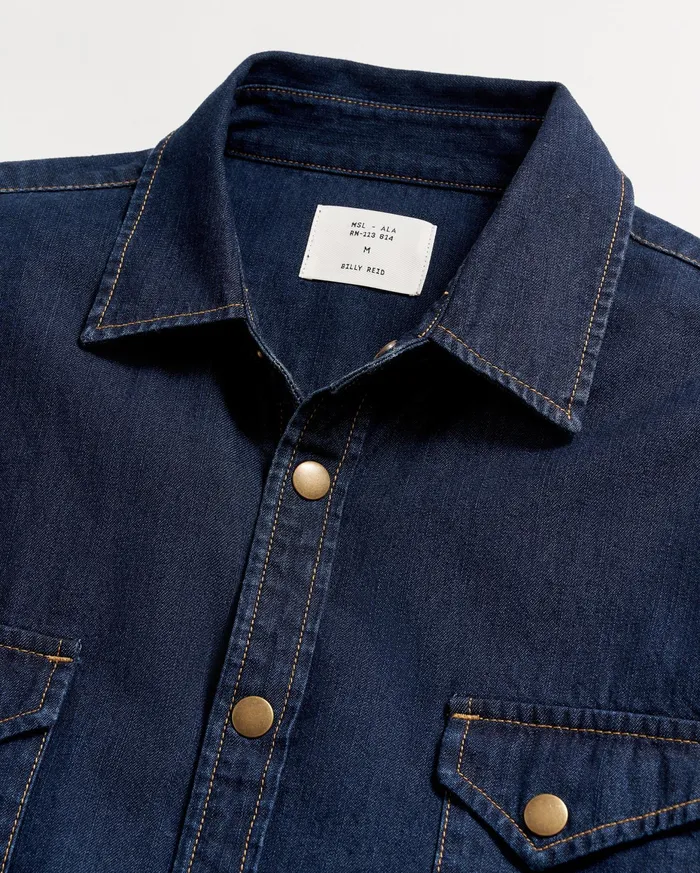 Men Shoals Denim Shirt Double Dye Billy Reid Shirting