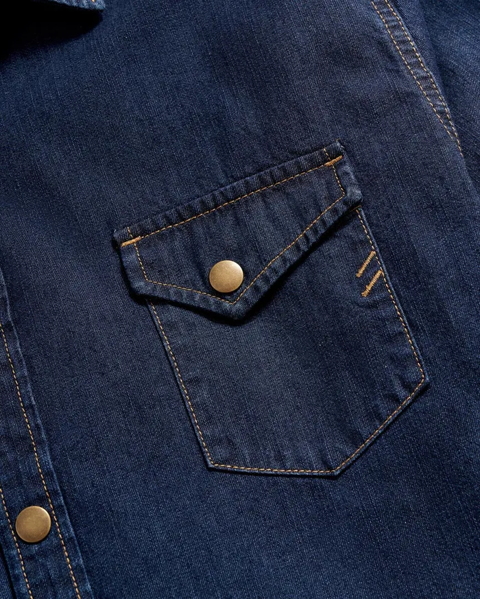 Men Shoals Denim Shirt Double Dye Billy Reid Shirting