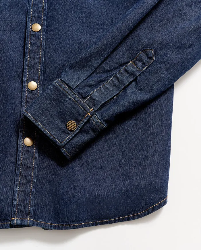 Men Shoals Denim Shirt Double Dye Billy Reid Shirting