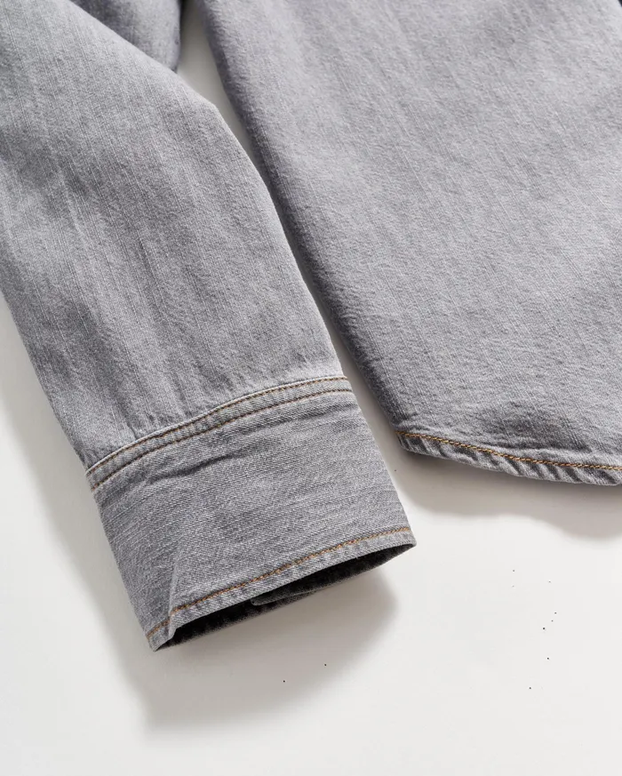 Men Shoals Denim Shirt Grey Wash Billy Reid Shirting