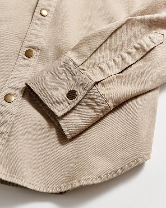 Men Shoals Twill Shirt Khaki Billy Reid Shirting
