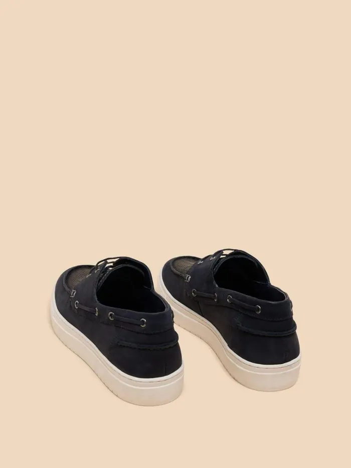Men SHOES White Stuff Noah Leather Boat Shoe Dark Navy Men SHOES White Stuff Noah Leather Boat Shoe Dark Navy