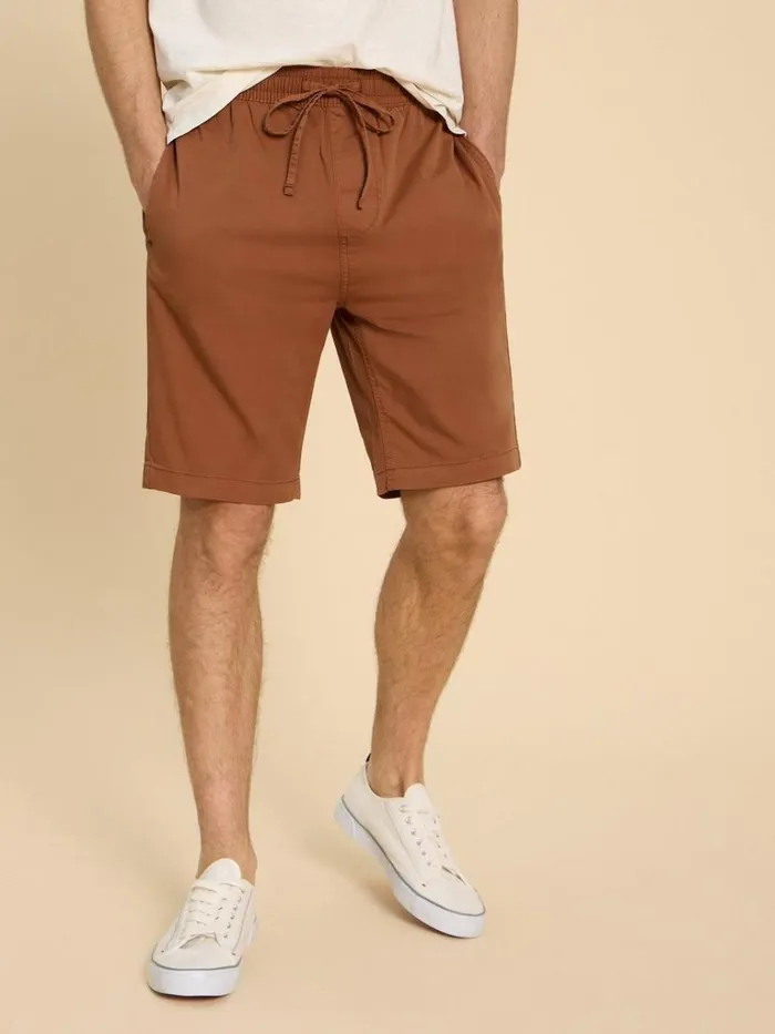 Men SHORTS White Stuff Palmer Drawstring Short Mid Brown Men SHORTS White Stuff Palmer Drawstring Short Mid Brown