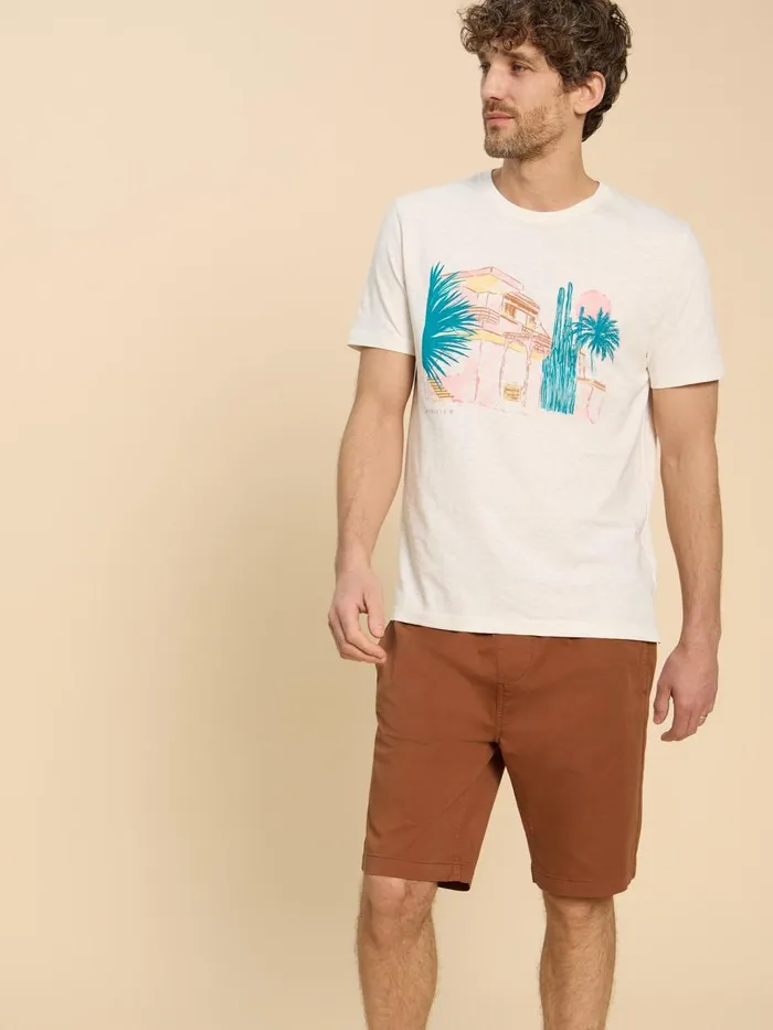 Men SHORTS White Stuff Palmer Drawstring Short Mid Brown Men SHORTS White Stuff Palmer Drawstring Short Mid Brown