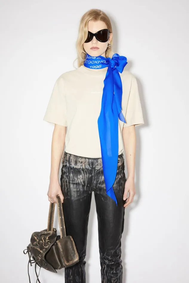 Men Silk Scarf Electric Blue Acne Studios Scarves