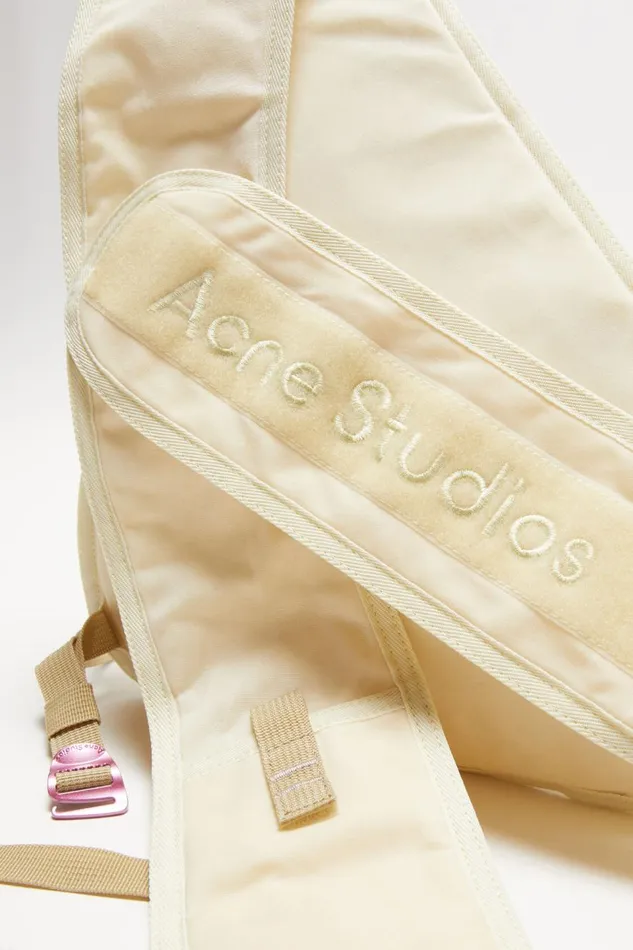 Men Sling Backpack Cream Beigebeige Acne Studios Bags
