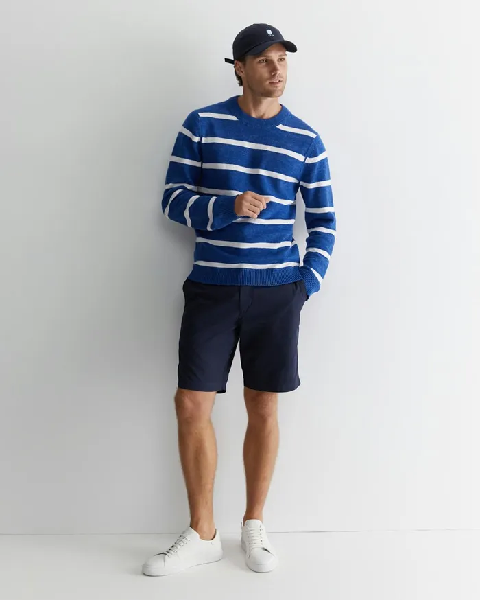 Men Sportscraft Knitwear Oliver Stripe Knit Indigowhite
